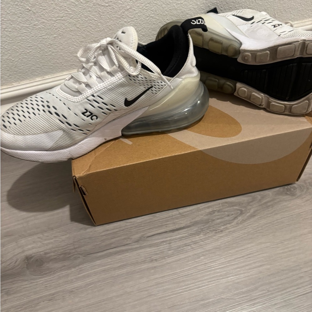 Nike Air Max 270 White and Black Sneakers